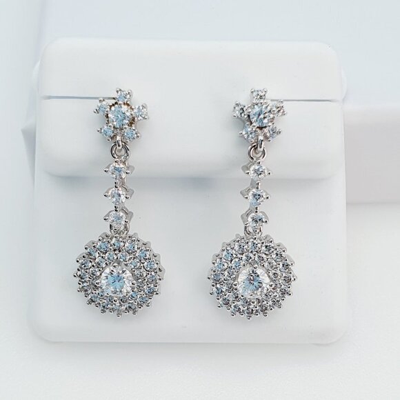 "925 Sterling Silver Cubic Zirconia Earrings, U19254845 - Picture 5 of 11